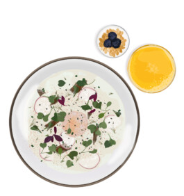Four Coffee Bistro Brunch Illustration